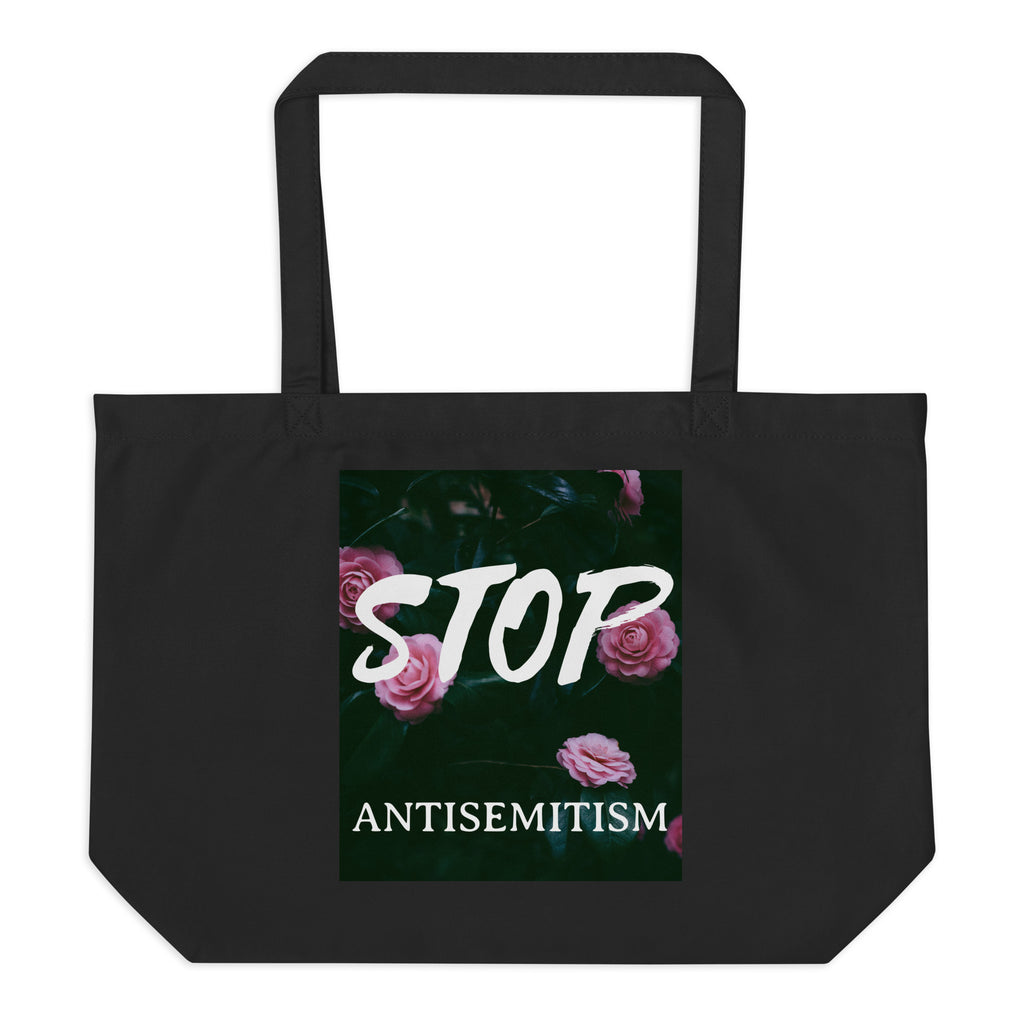 Flower Power | Antisemitism | Large Organic Tote Bag