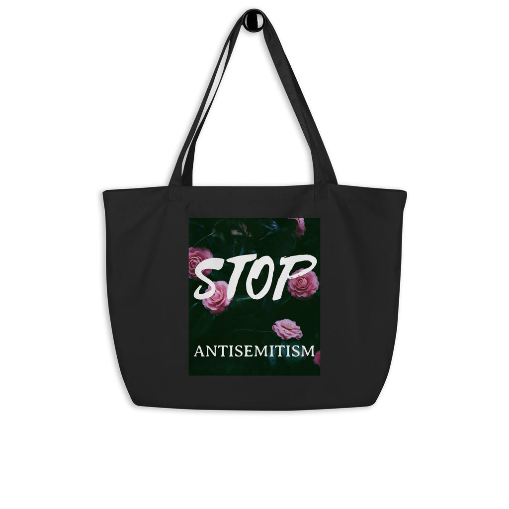 Flower Power | Antisemitism | Large Organic Tote Bag