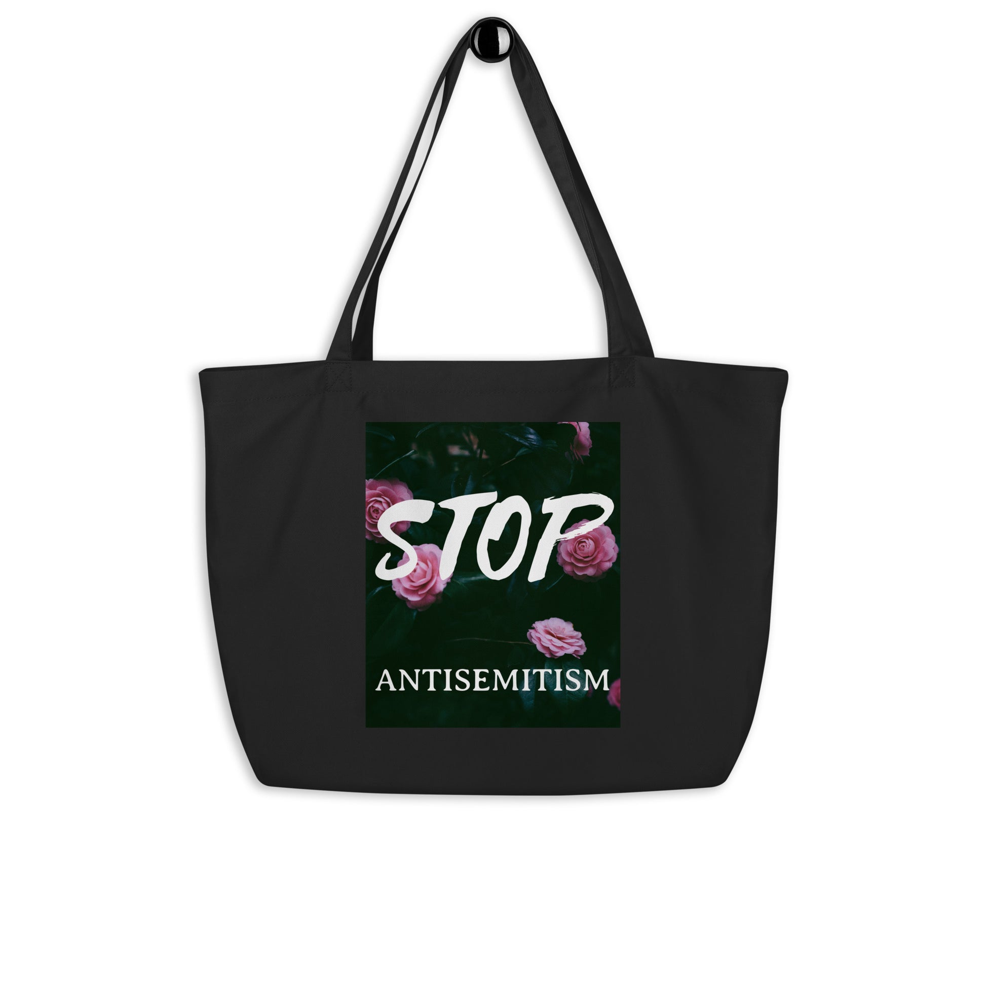 Flower Power | Antisemitism | Large Organic Tote Bag