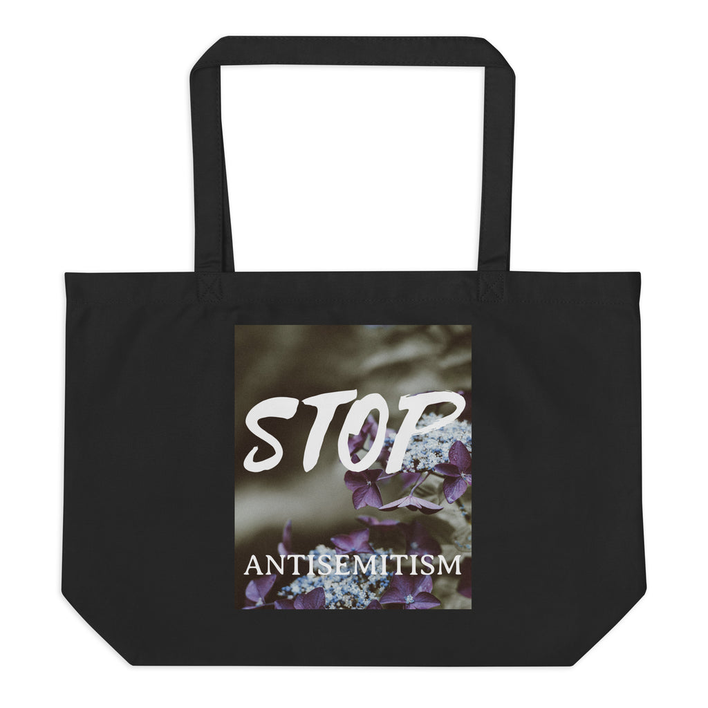 Flower Power | Antisemitism | Large Organic Tote Bag Jouparty