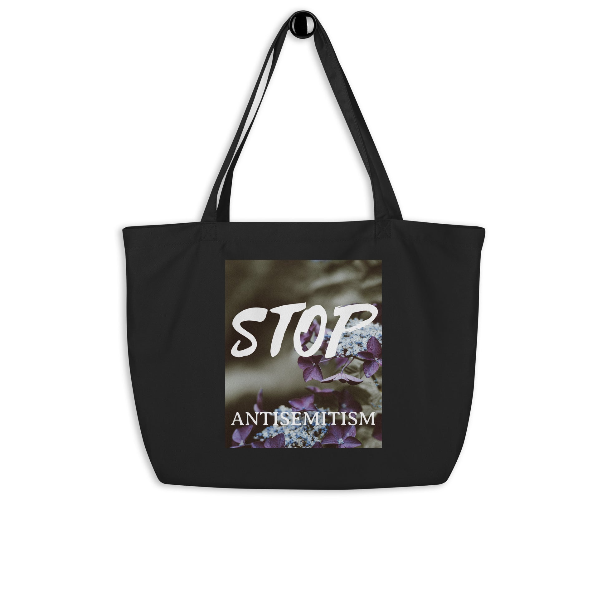 Flower Power | Antisemitism | Large Organic Tote Bag Jouparty