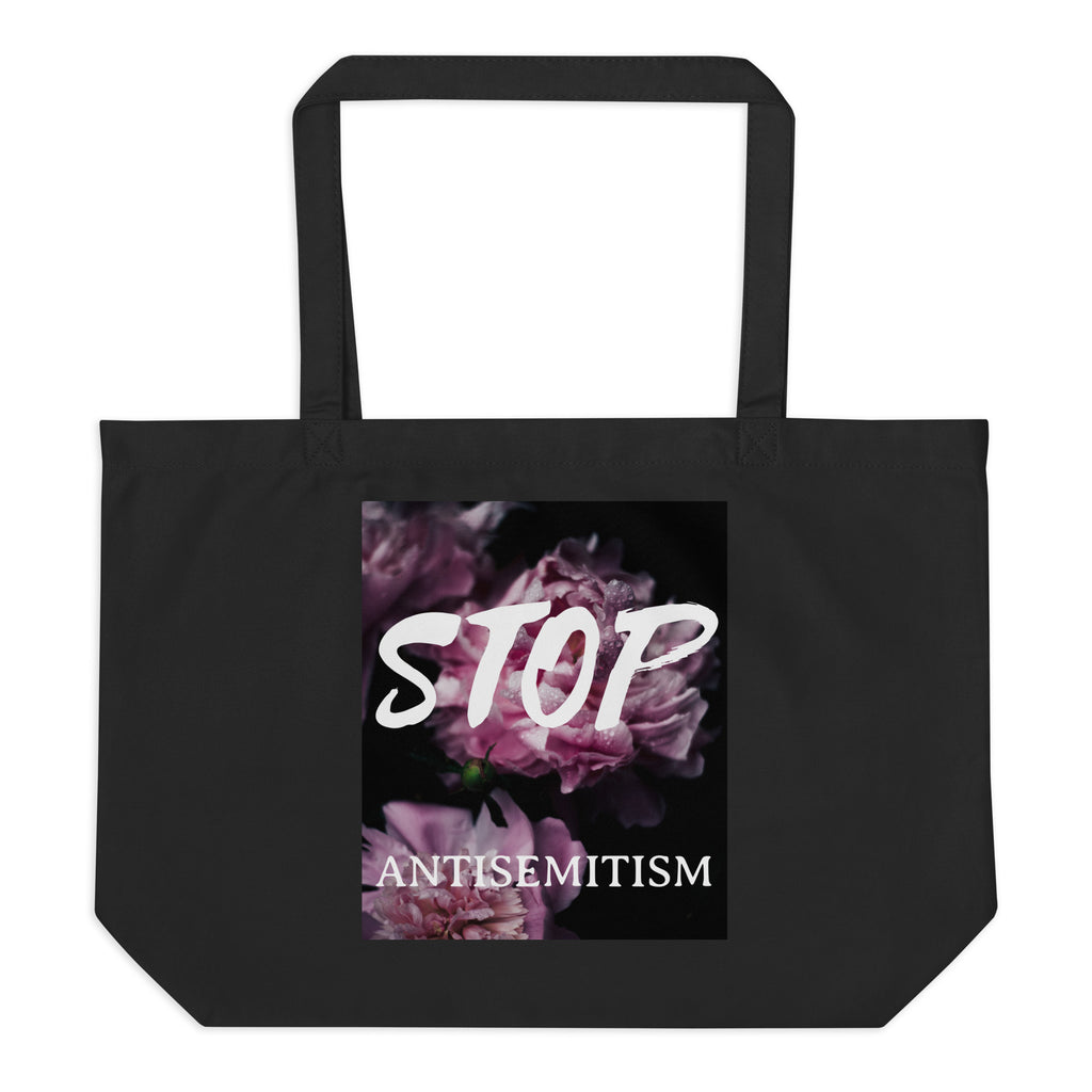 Flower Power | Antisemitism | Large Organic Tote Bag Jouparty