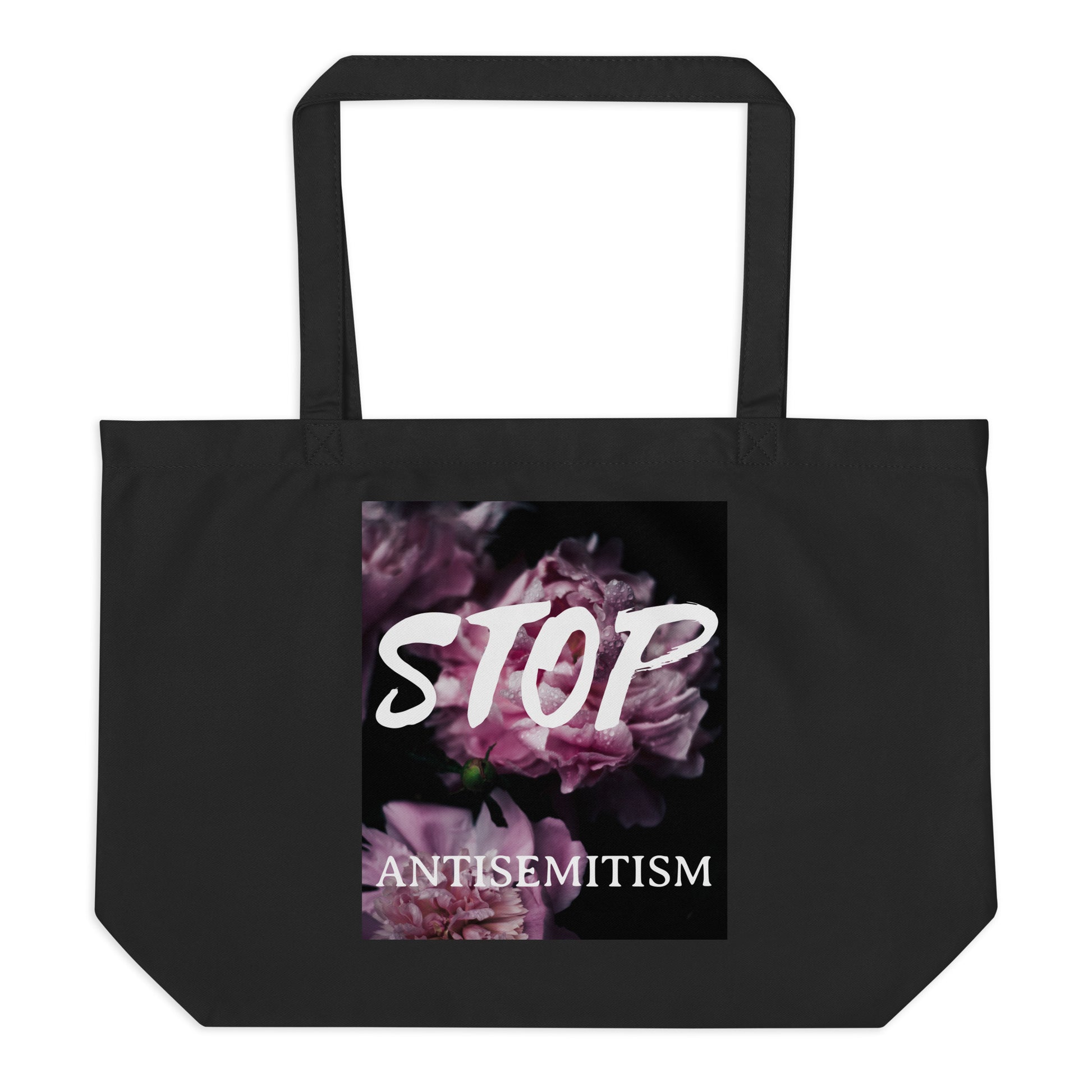 Flower Power | Antisemitism | Large Organic Tote Bag Jouparty