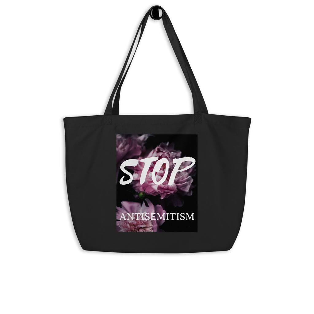 Flower Power | Antisemitism | Large Organic Tote Bag Jouparty