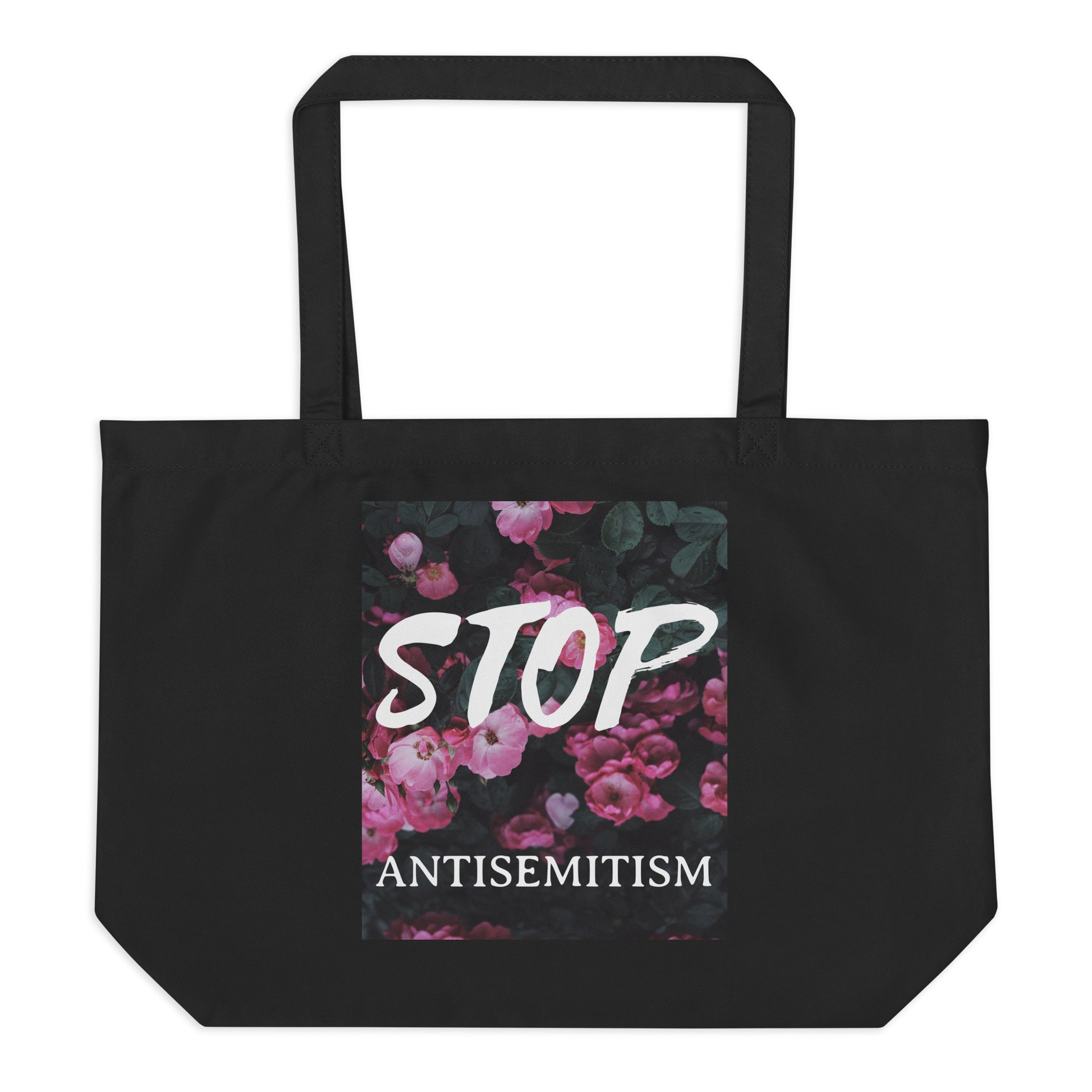 Flower Power | Antisemitism | Large Organic Tote Bag Jouparty