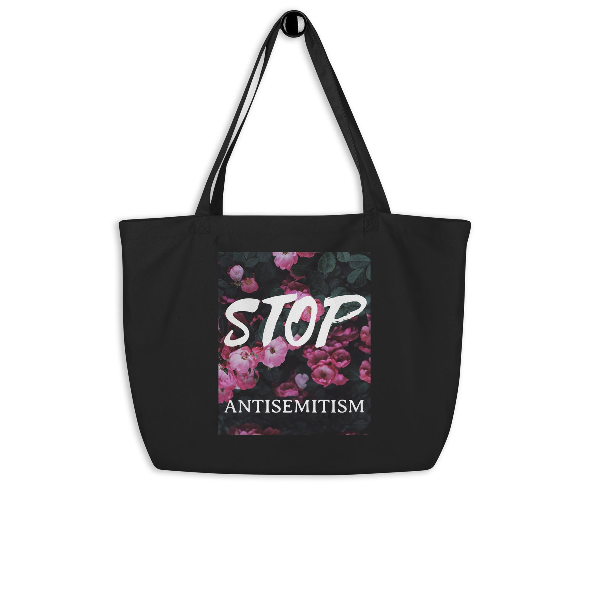 Flower Power | Antisemitism | Large Organic Tote Bag Jouparty