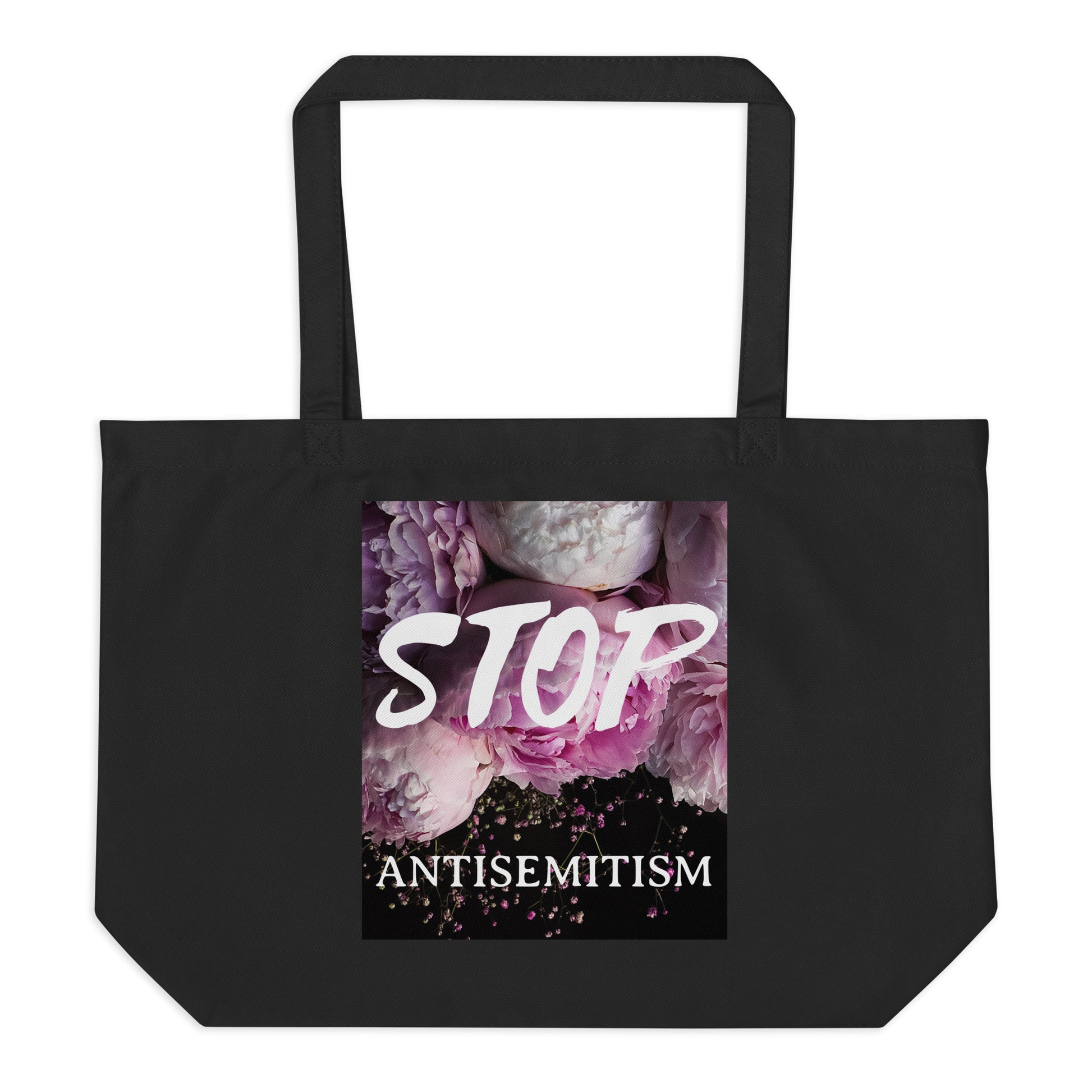 Flower Power | Antisemitism | Large Organic Tote Bag Jouparty
