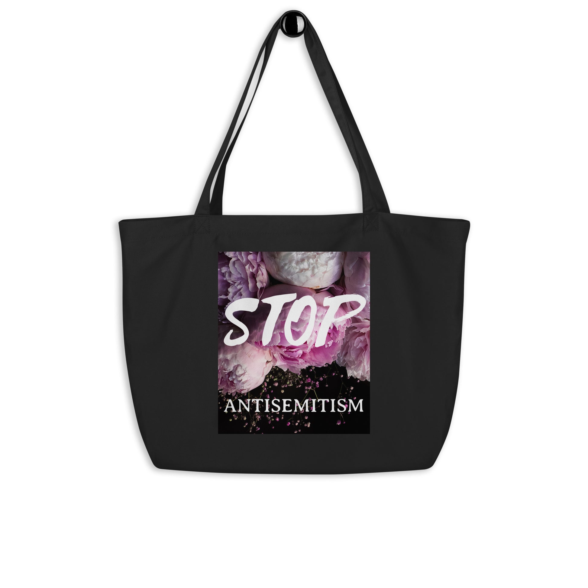 Flower Power | Antisemitism | Large Organic Tote Bag Jouparty
