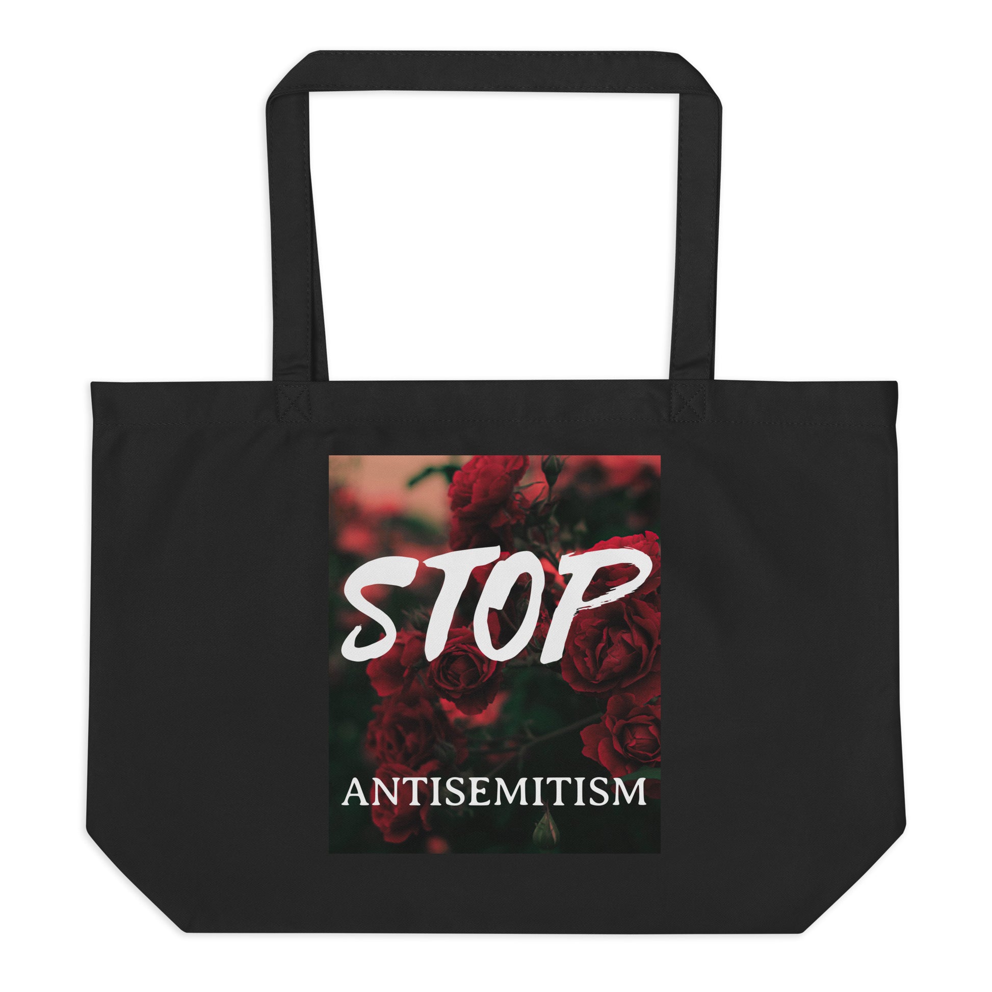 Flower Power | Antisemitism | Large Organic Tote Bag Jouparty