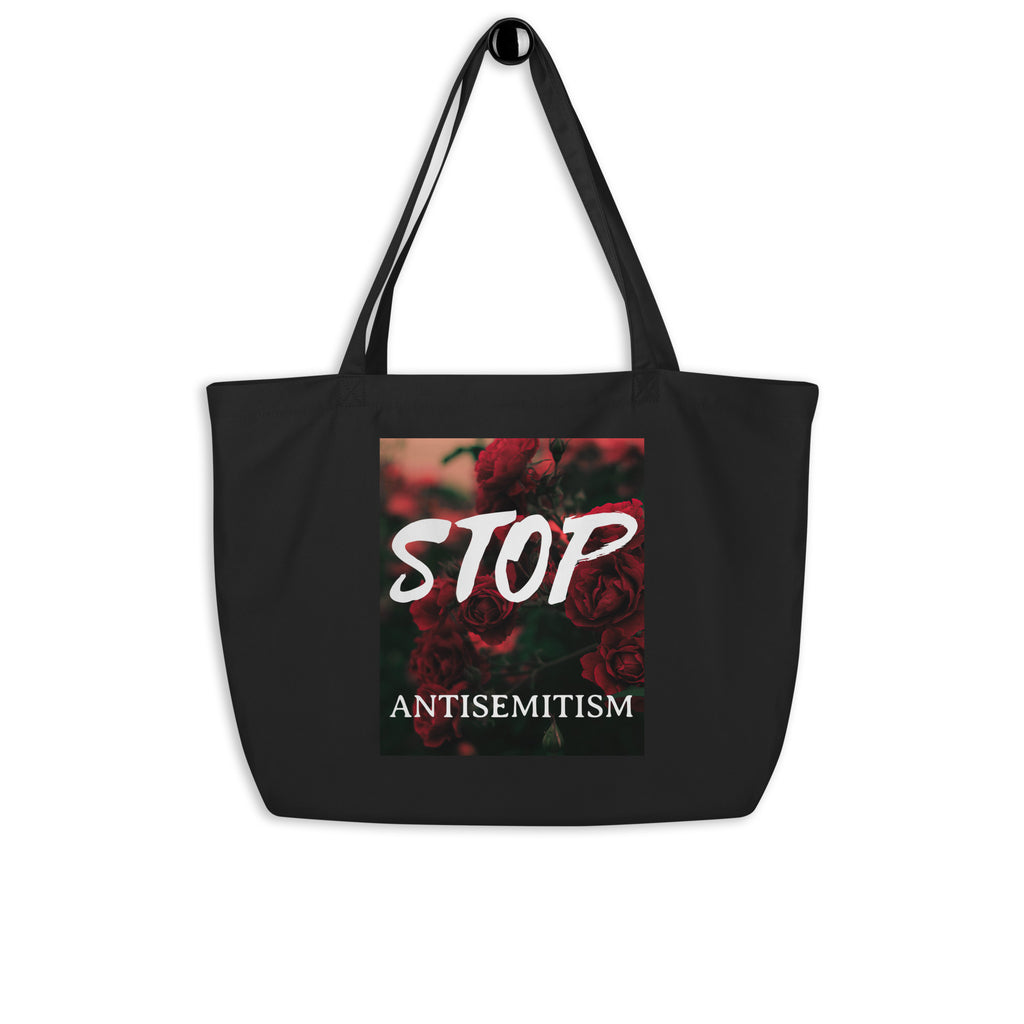 Flower Power | Antisemitism | Large Organic Tote Bag Jouparty