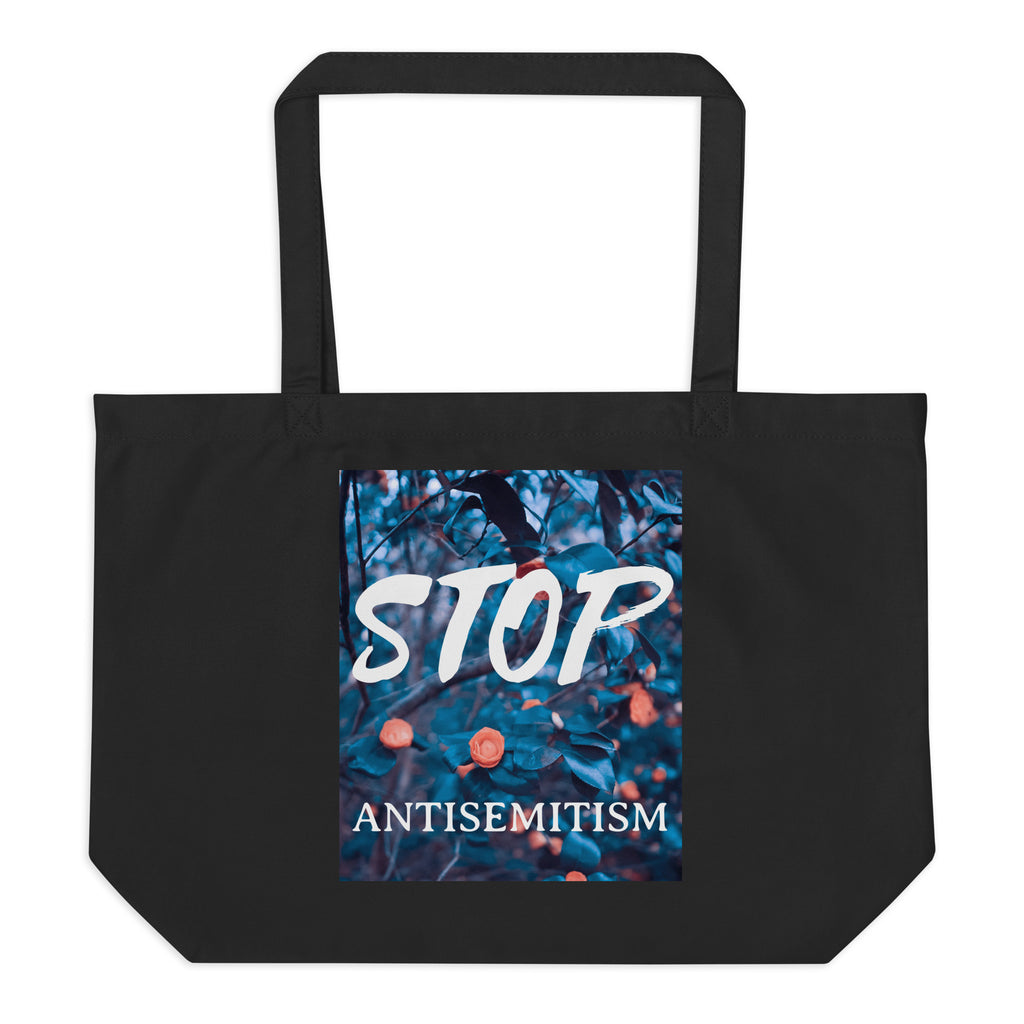 Flower Power | Antisemitism | Large Organic Tote Bag Jouparty