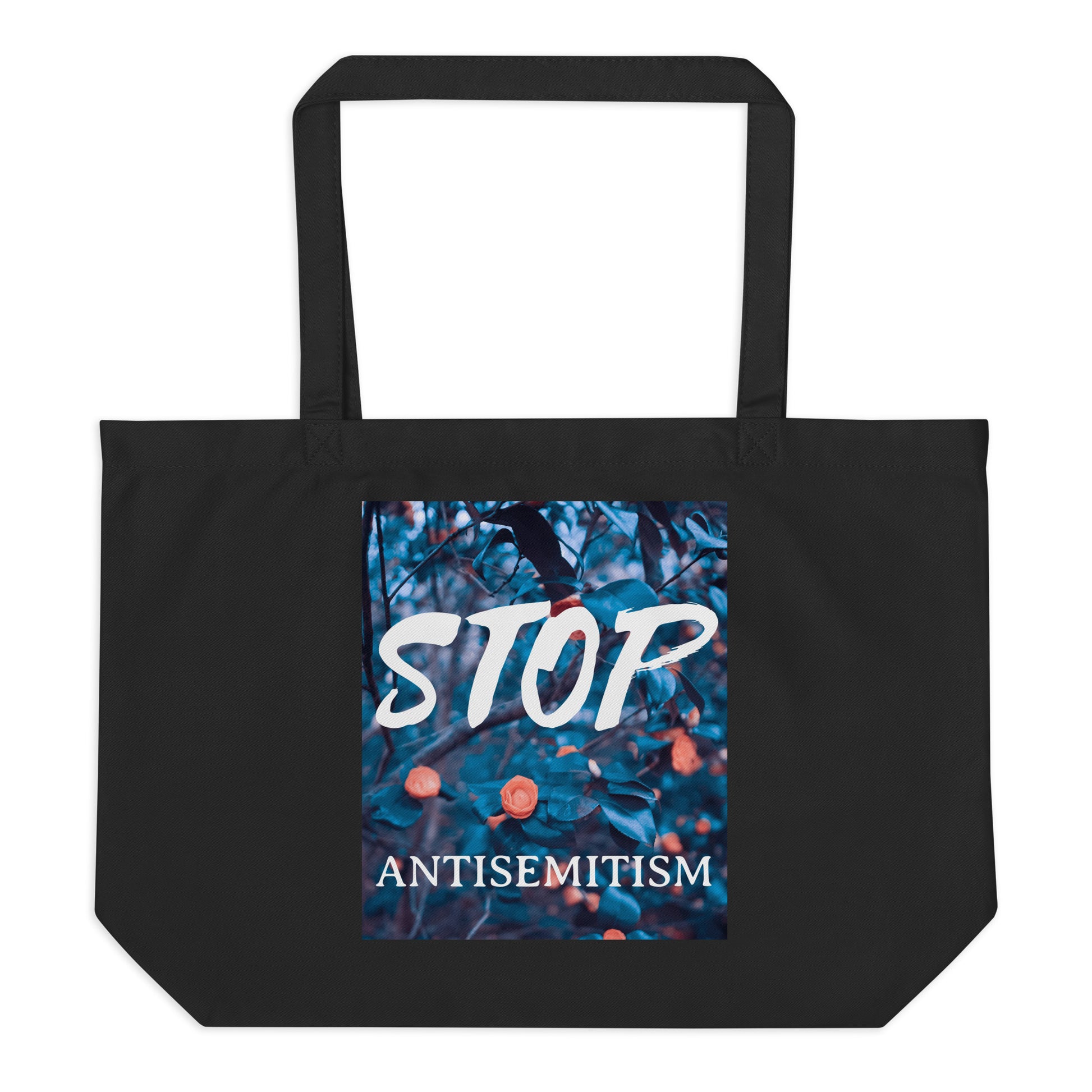 Flower Power | Antisemitism | Large Organic Tote Bag Jouparty