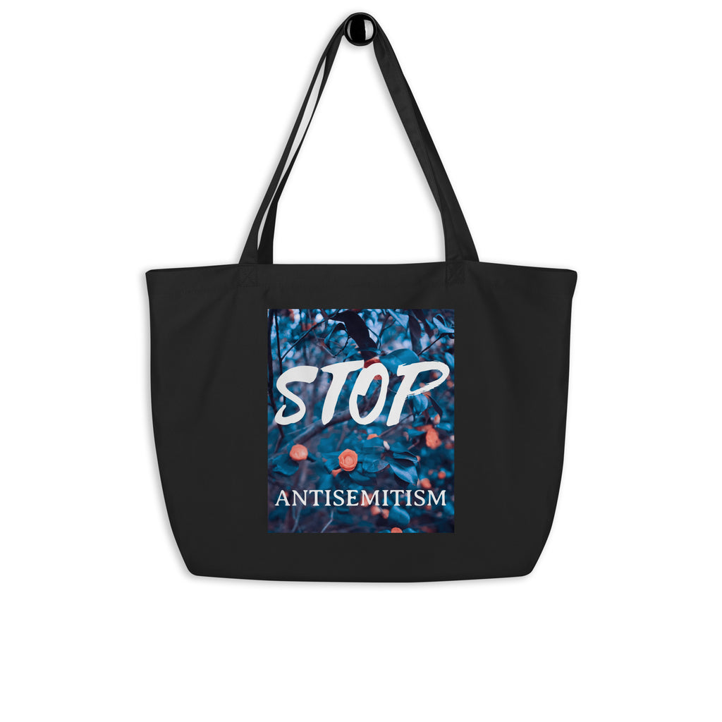 Flower Power | Antisemitism | Large Organic Tote Bag Jouparty