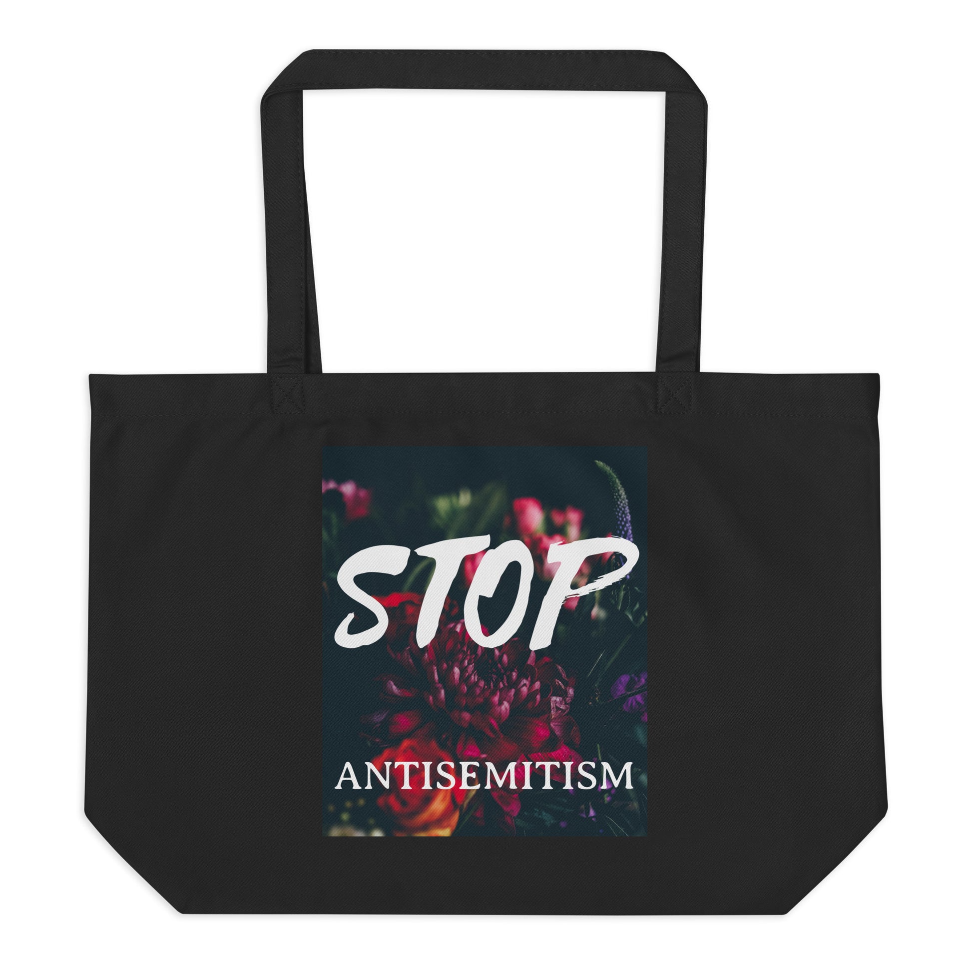 Flower Power | Antisemitism | Large Organic Tote Bag