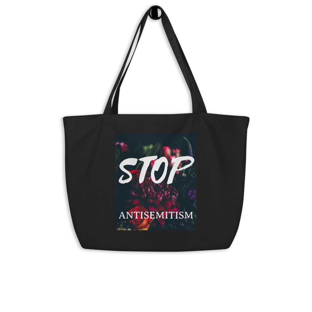 Flower Power | Antisemitism | Large Organic Tote Bag