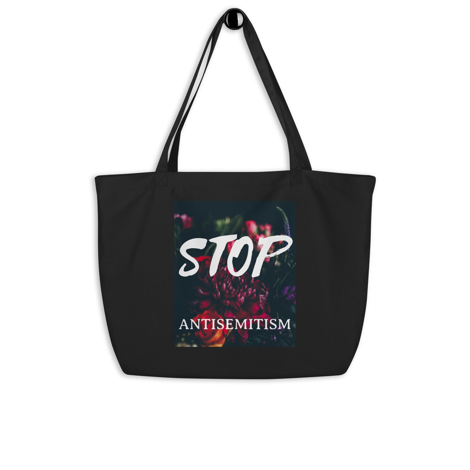 Flower Power | Antisemitism | Large Organic Tote Bag