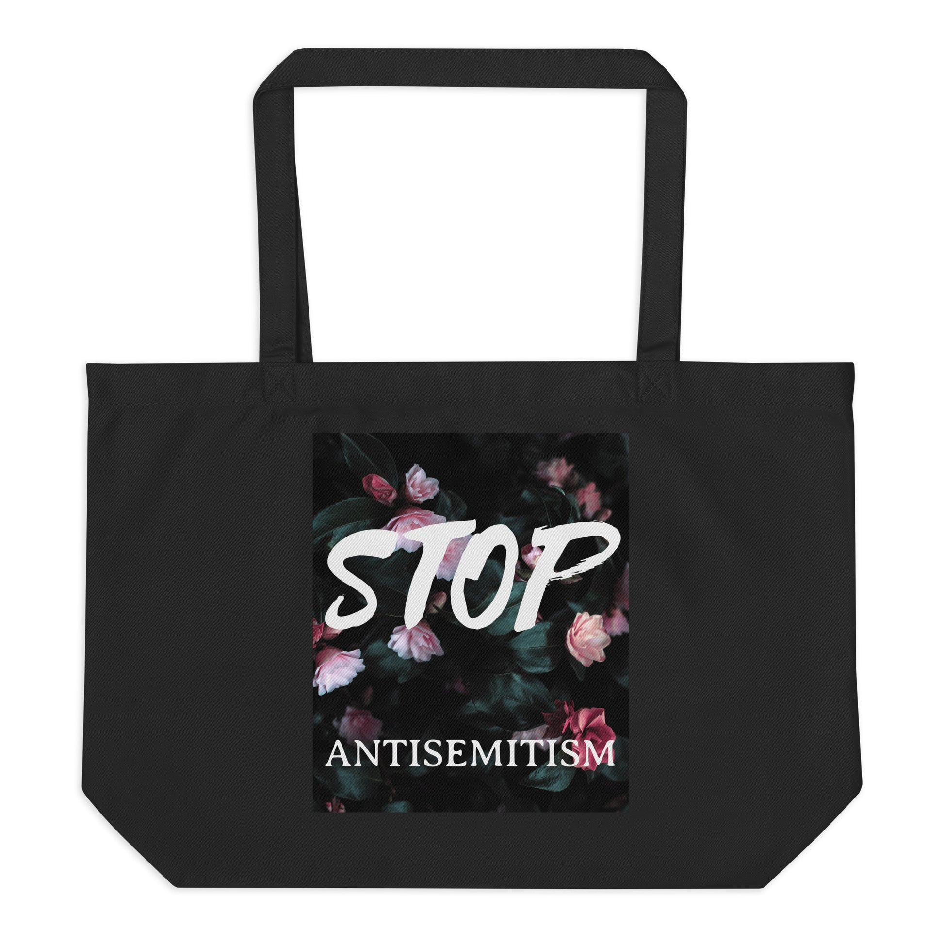 Flower Power | Antisemitism | Large Organic Tote Bag