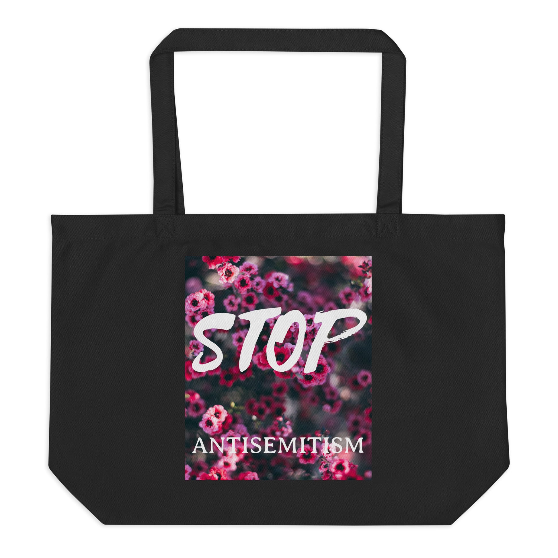 Flower Power | Antisemitism | Large Organic Tote Bag Jouparty
