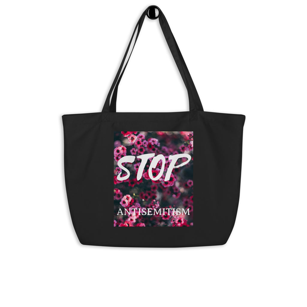 Flower Power | Antisemitism | Large Organic Tote Bag Jouparty