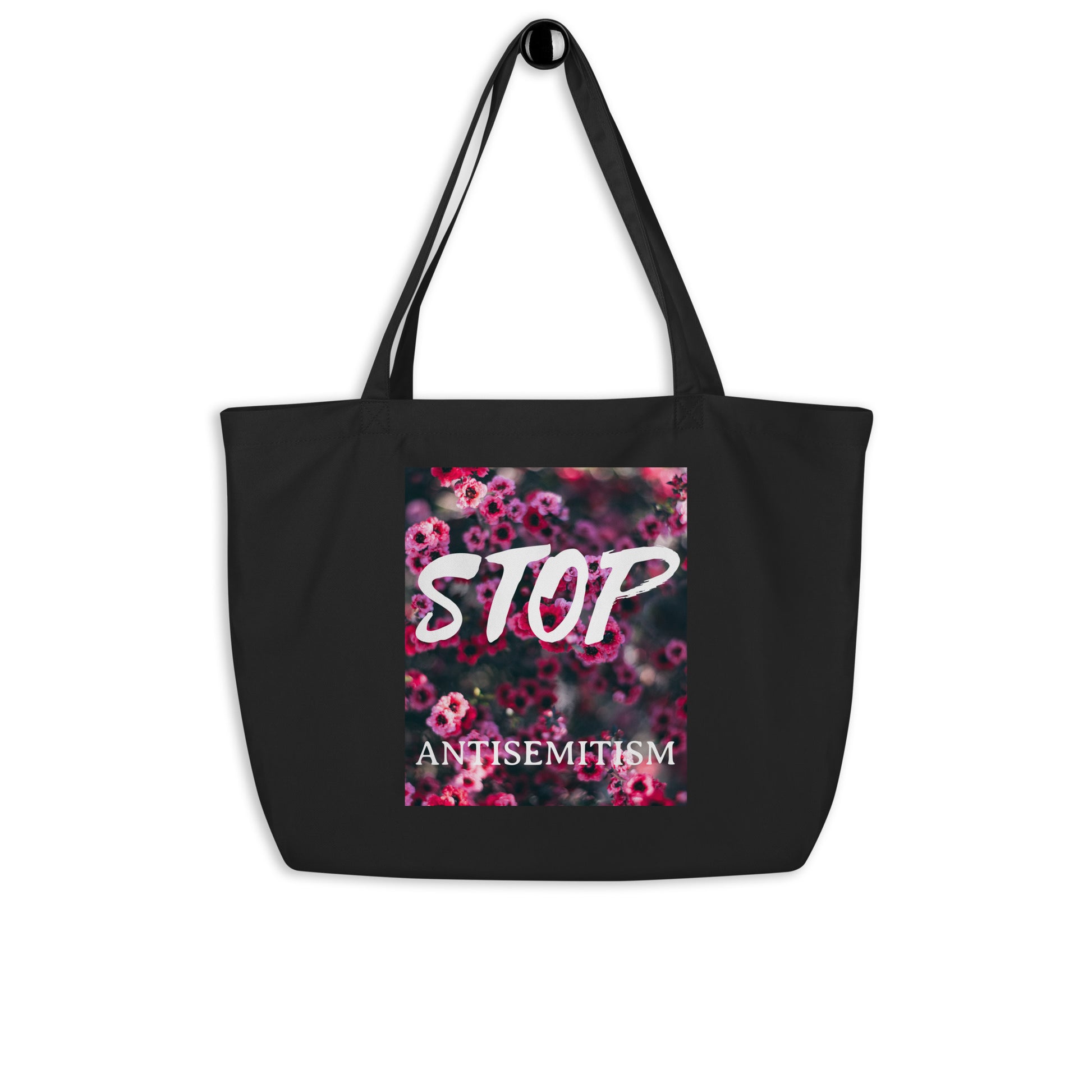 Flower Power | Antisemitism | Large Organic Tote Bag Jouparty