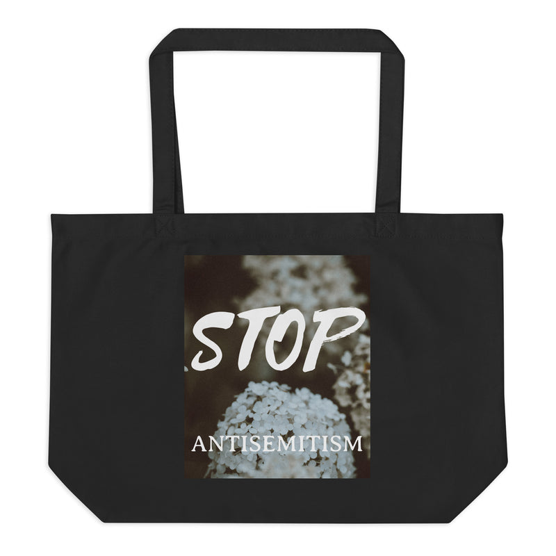 Flower Power | Antisemitism | Large Organic Tote Bag