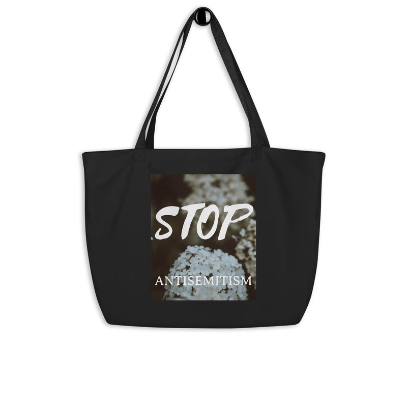 Flower Power | Antisemitism | Large Organic Tote Bag