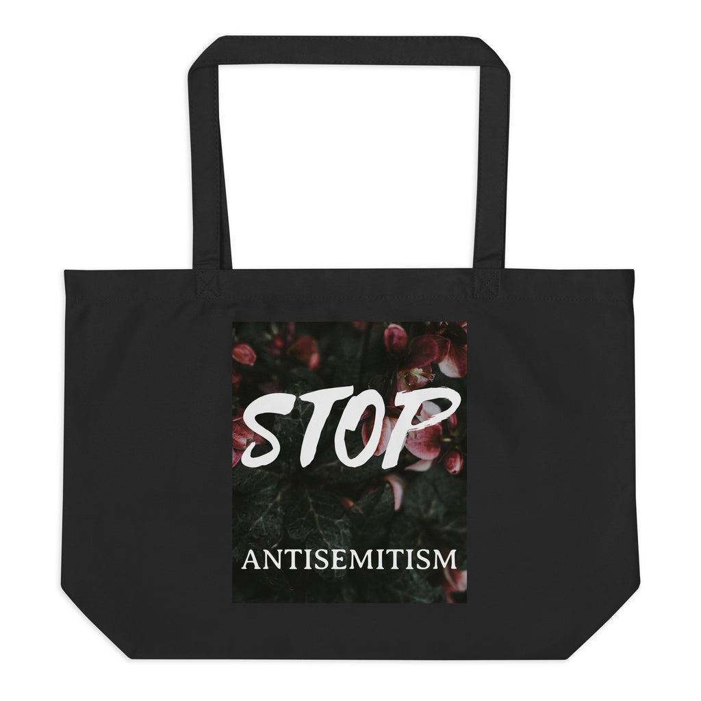 Flower Power | Antisemitism | Large Organic Tote Bag Jouparty