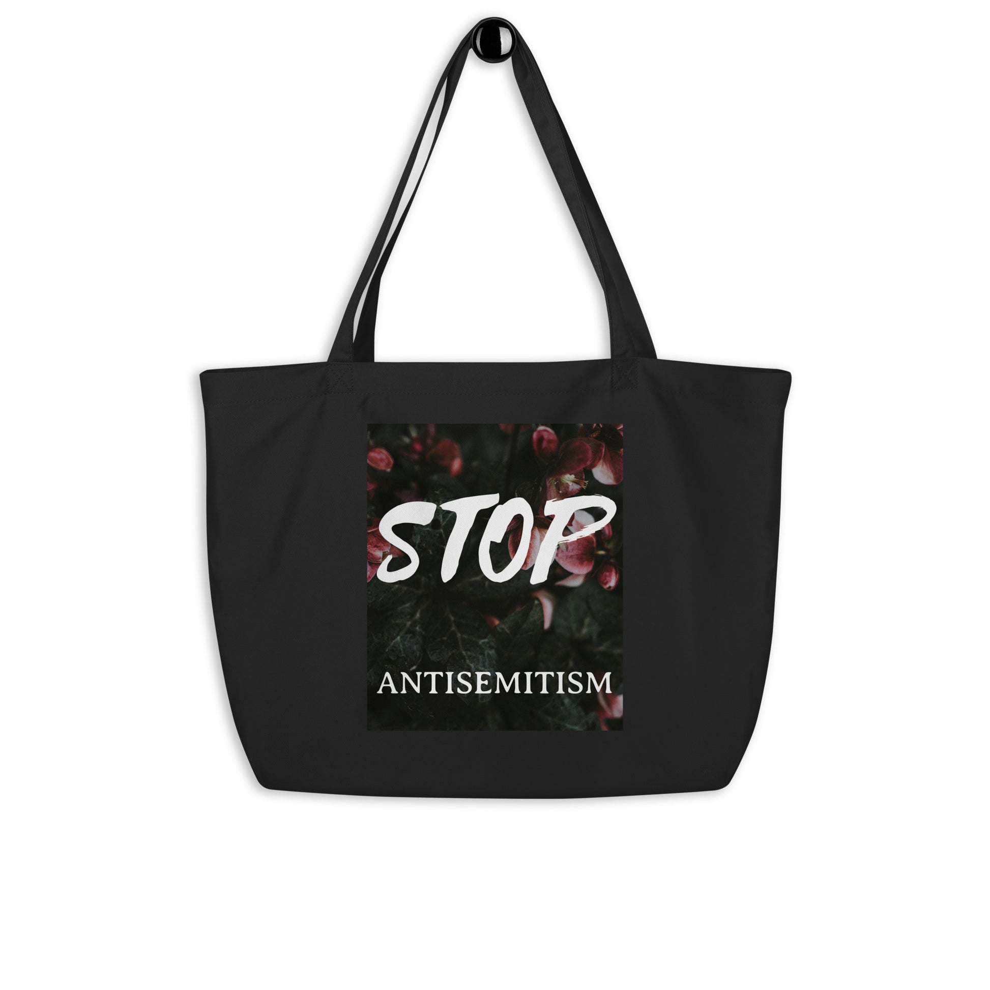 Flower Power | Antisemitism | Large Organic Tote Bag Jouparty