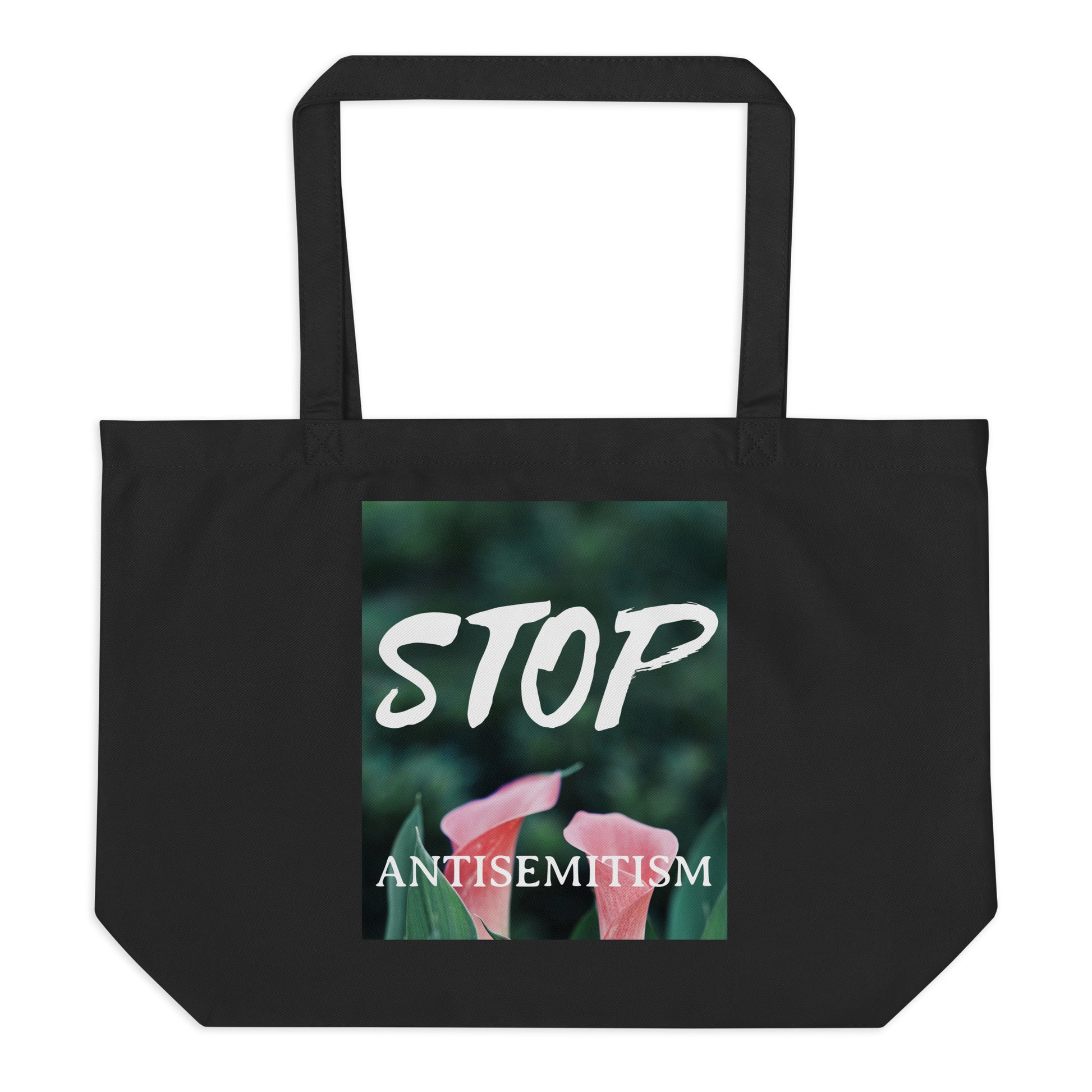Flower Power | Antisemitism | Large Organic Tote Bag