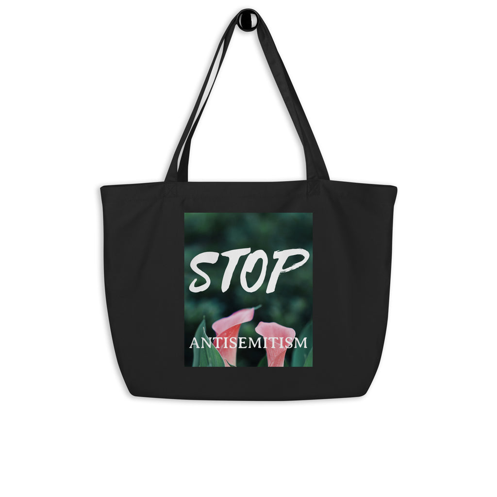Flower Power | Antisemitism | Large Organic Tote Bag