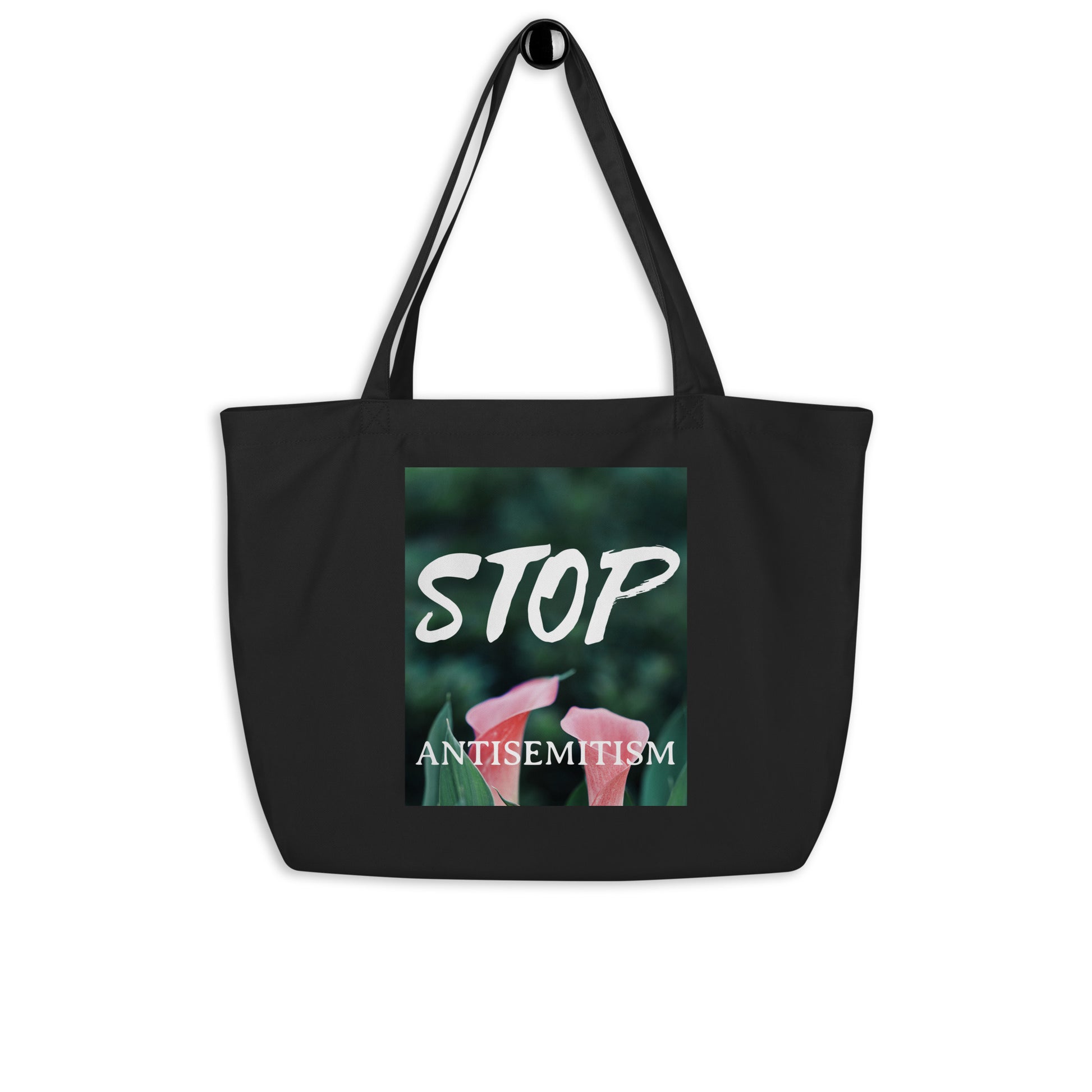 Flower Power | Antisemitism | Large Organic Tote Bag