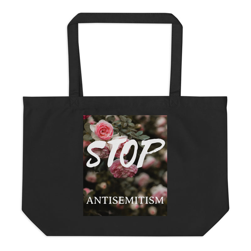 Flower Power | Antisemitism | Large Organic Tote Bag
