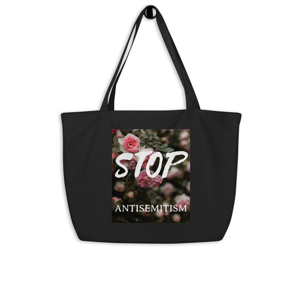 Flower Power | Antisemitism | Large Organic Tote Bag Jouparty
