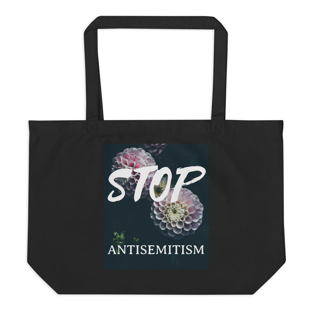 Flower Power | Antisemitism | Large Organic Tote Bag Jouparty