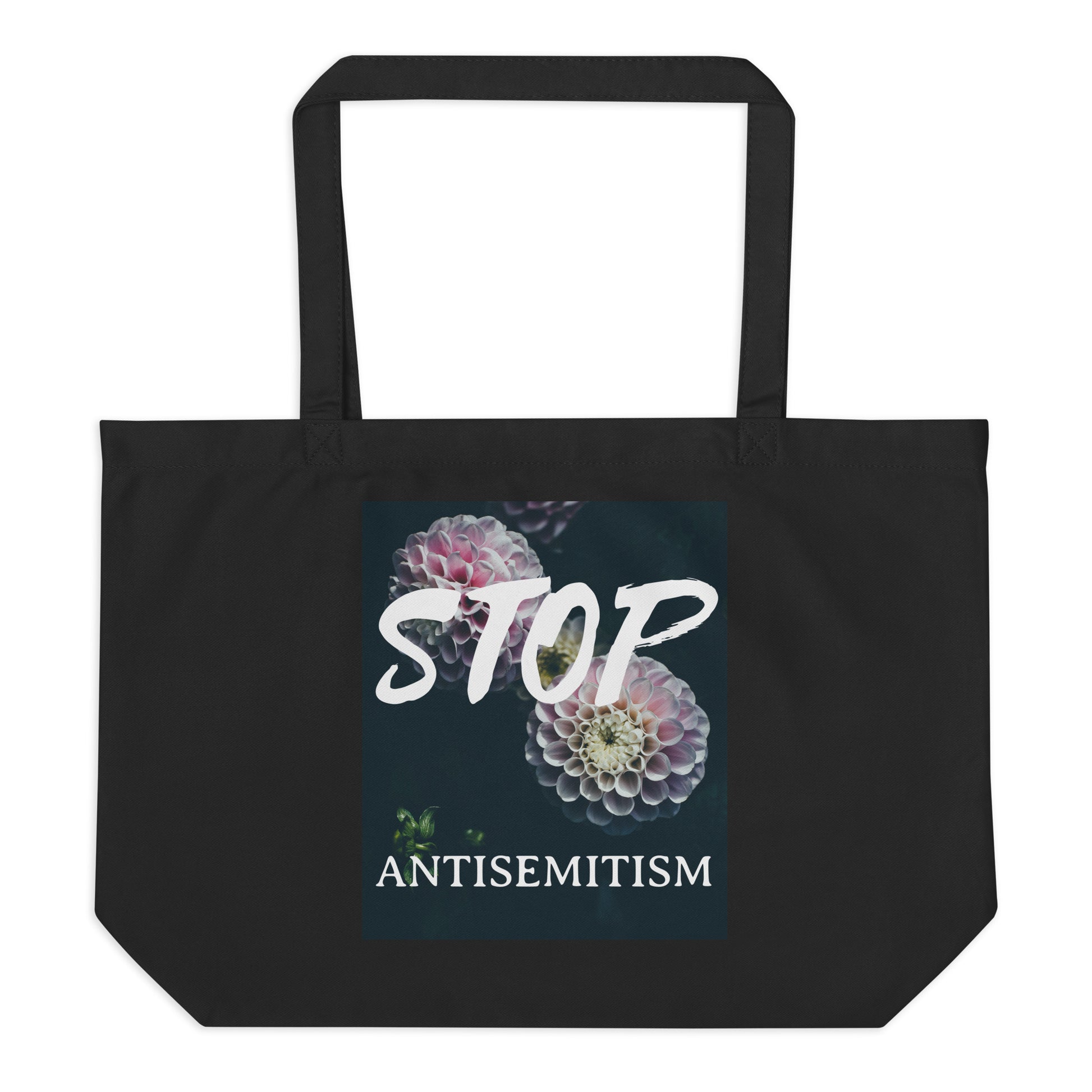 Flower Power | Antisemitism | Large Organic Tote Bag Jouparty