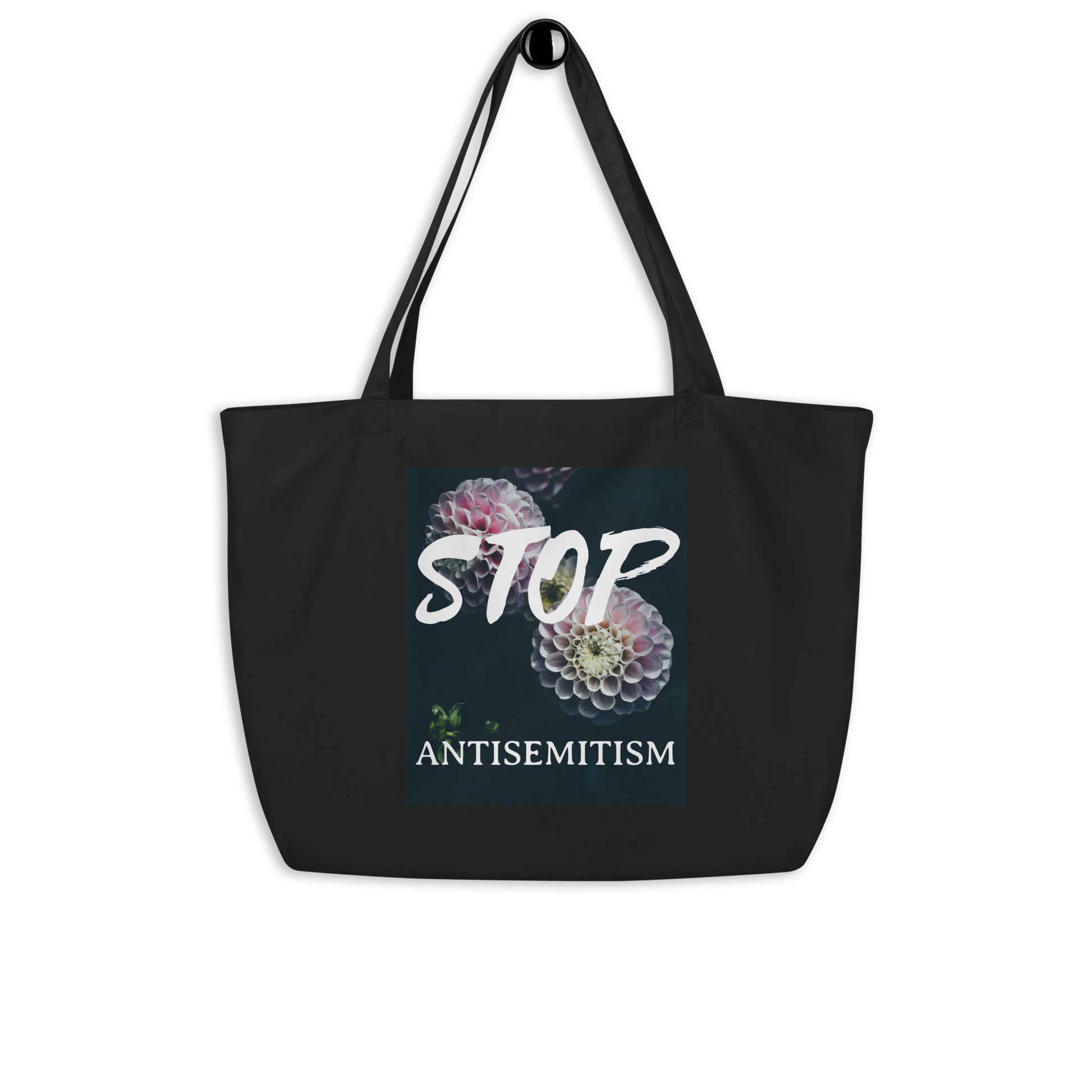 Flower Power | Antisemitism | Large Organic Tote Bag Jouparty