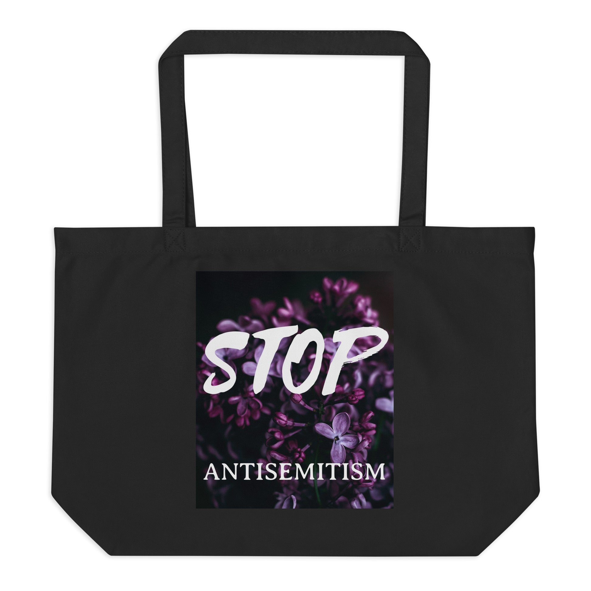 Flower Power | Antisemitism | Large Organic Tote Bag Jouparty