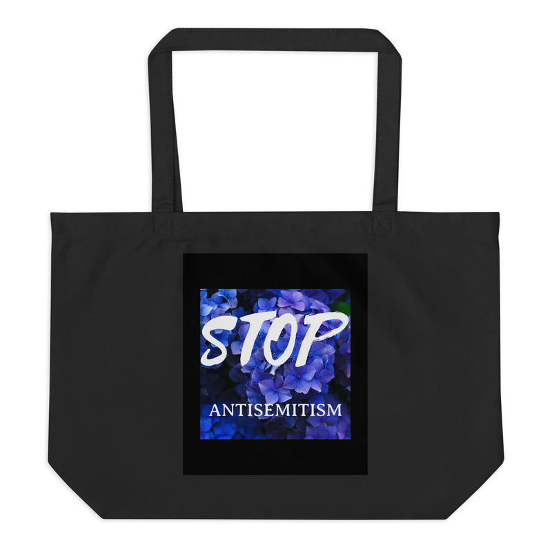 Flower Power | Antisemitism | Large Organic Tote Bag