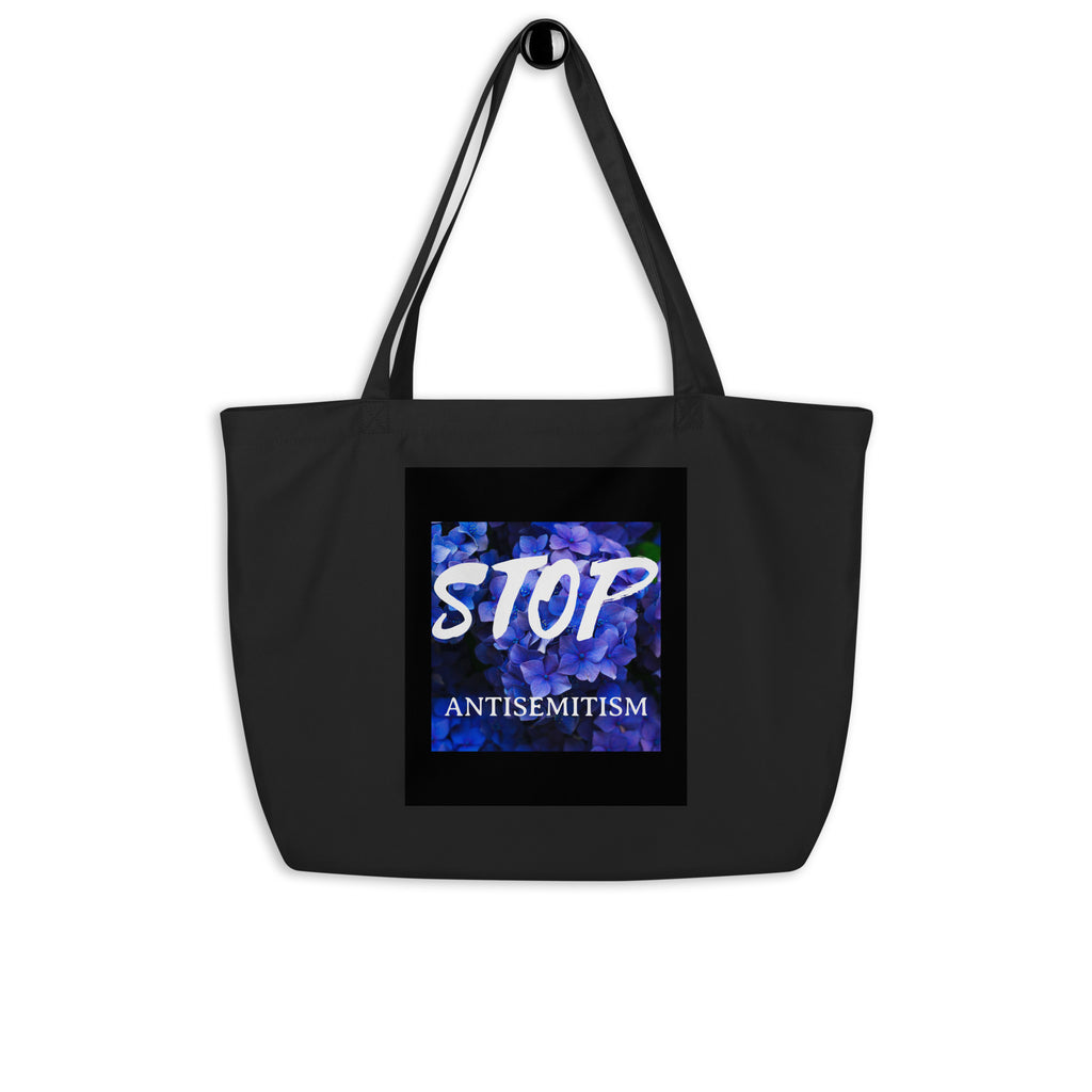 Flower Power | Antisemitism | Large Organic Tote Bag Jouparty