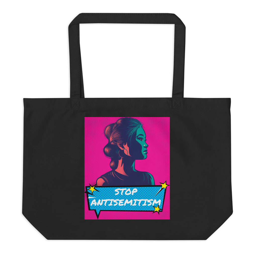 Pop Art Style | Antisemitism | Large Organic Tote Bag