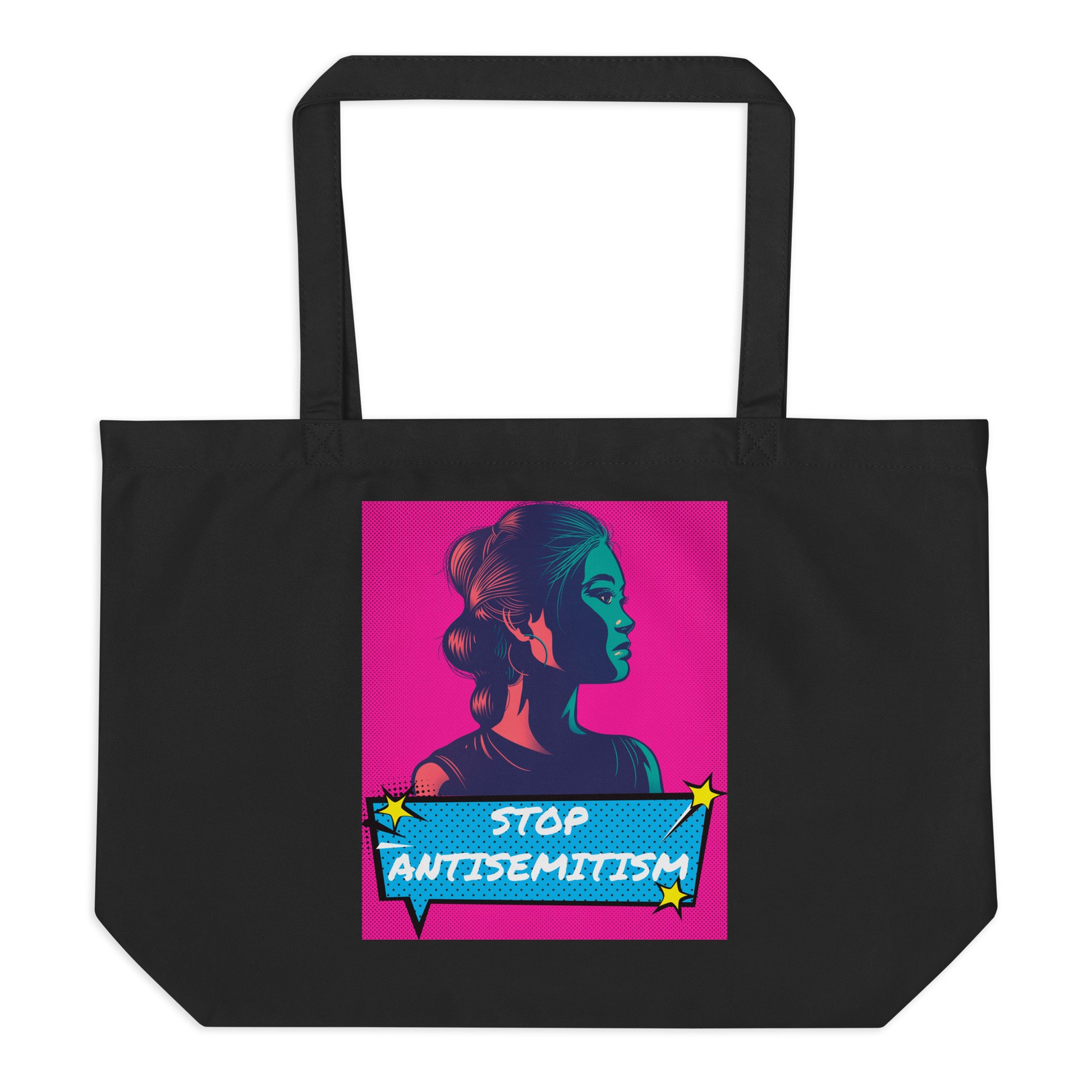 Pop Art Style | Antisemitism | Large Organic Tote Bag