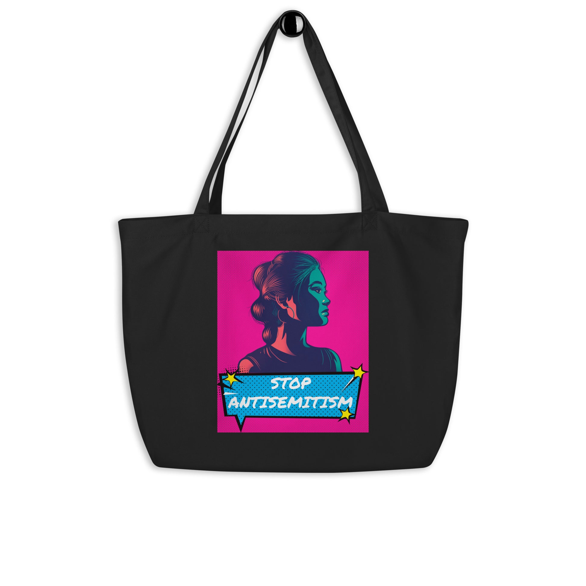Pop Art Style | Antisemitism | Large Organic Tote Bag