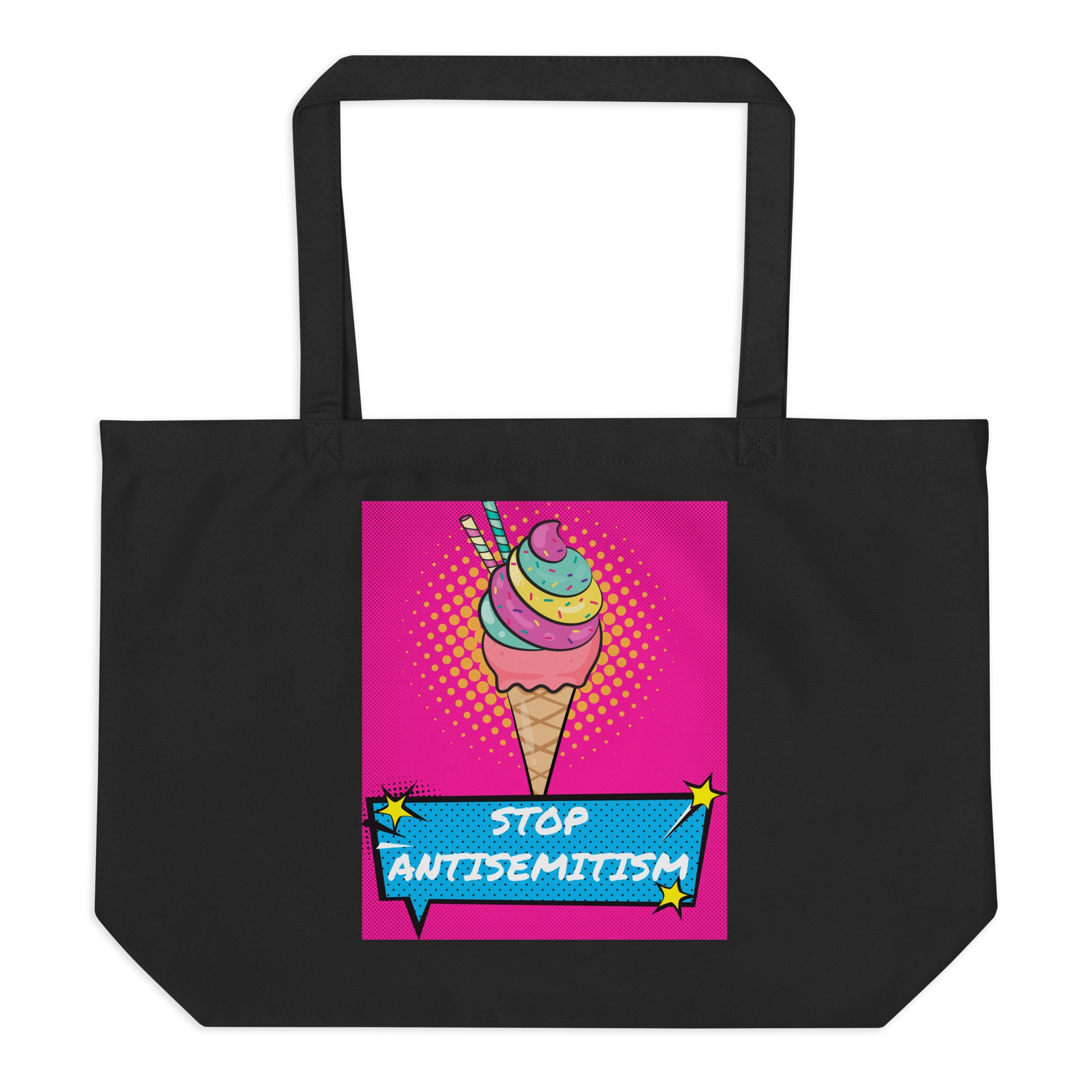 Pop Art Style | Antisemitism | Large Organic Tote Bag