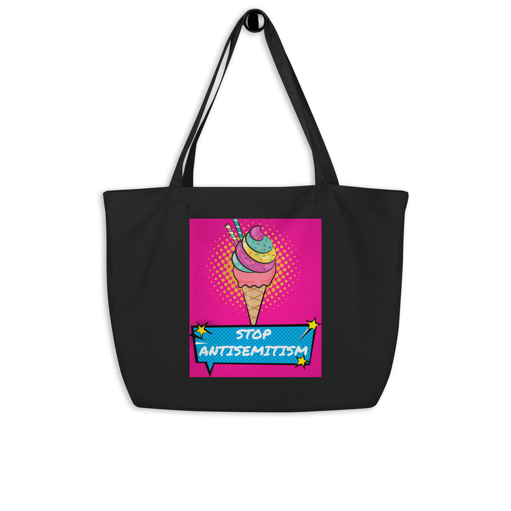 Pop Art Style | Antisemitism | Large Organic Tote Bag