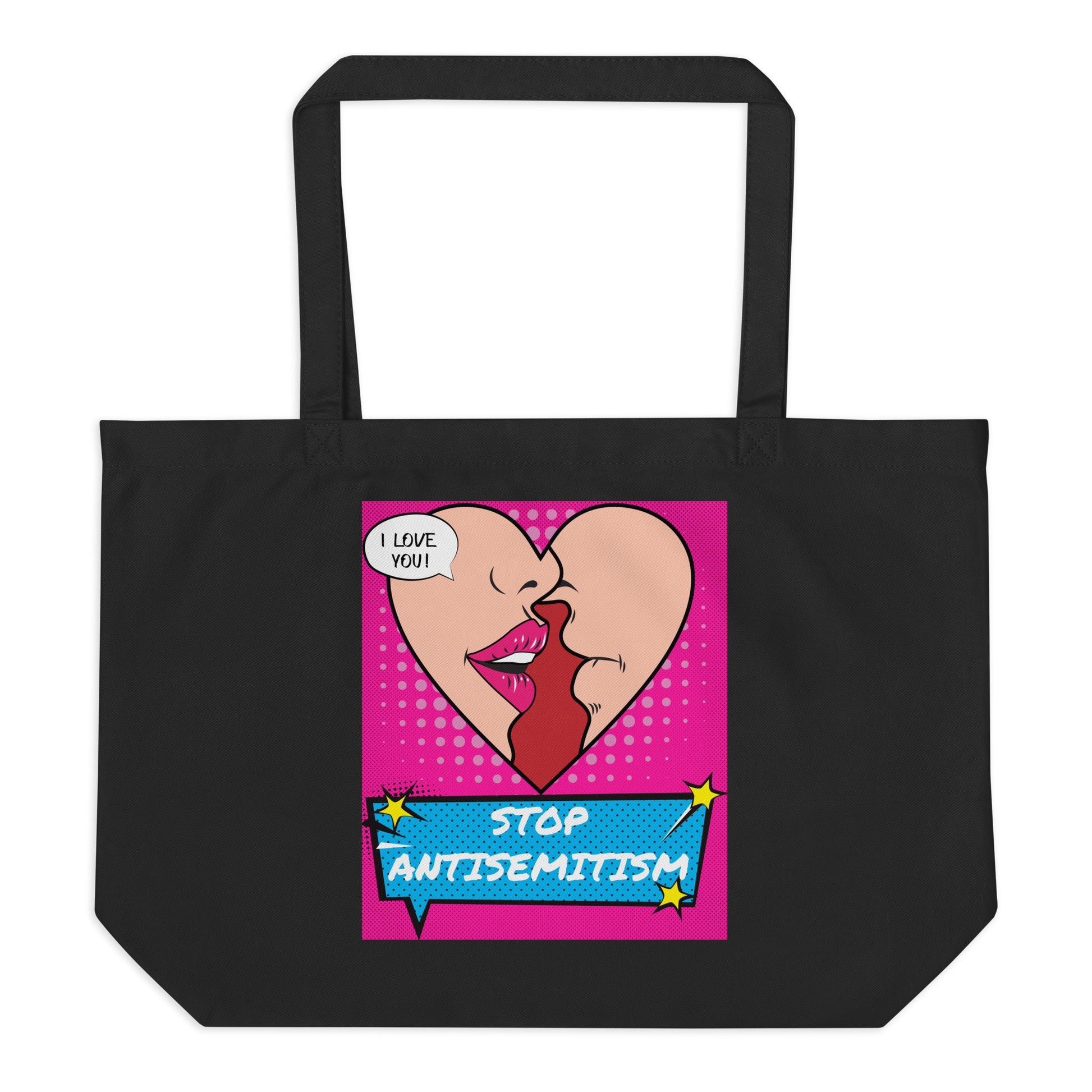 Pop Art Style | Antisemitism | Large Organic Tote Bag