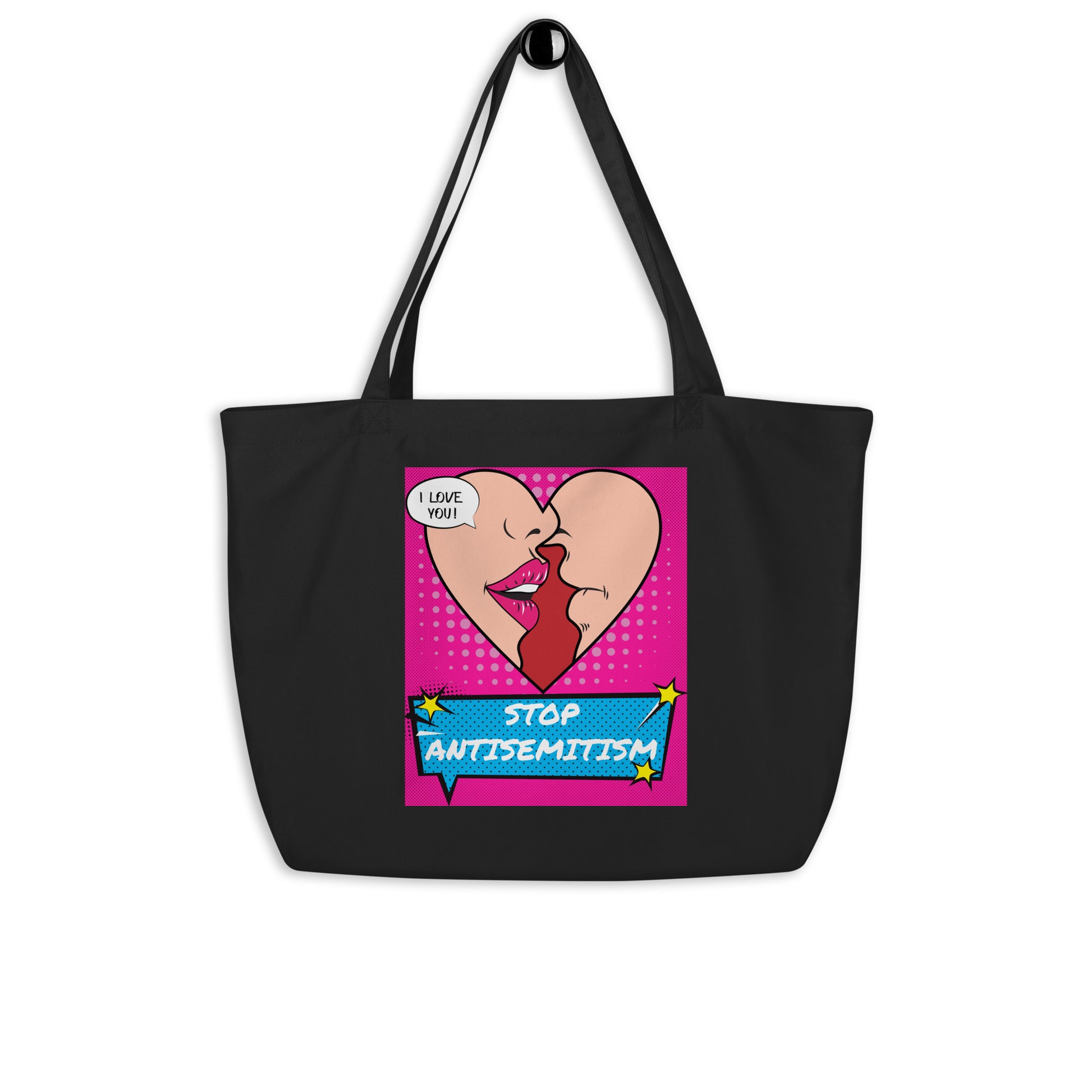 Pop Art Style | Antisemitism | Large Organic Tote Bag