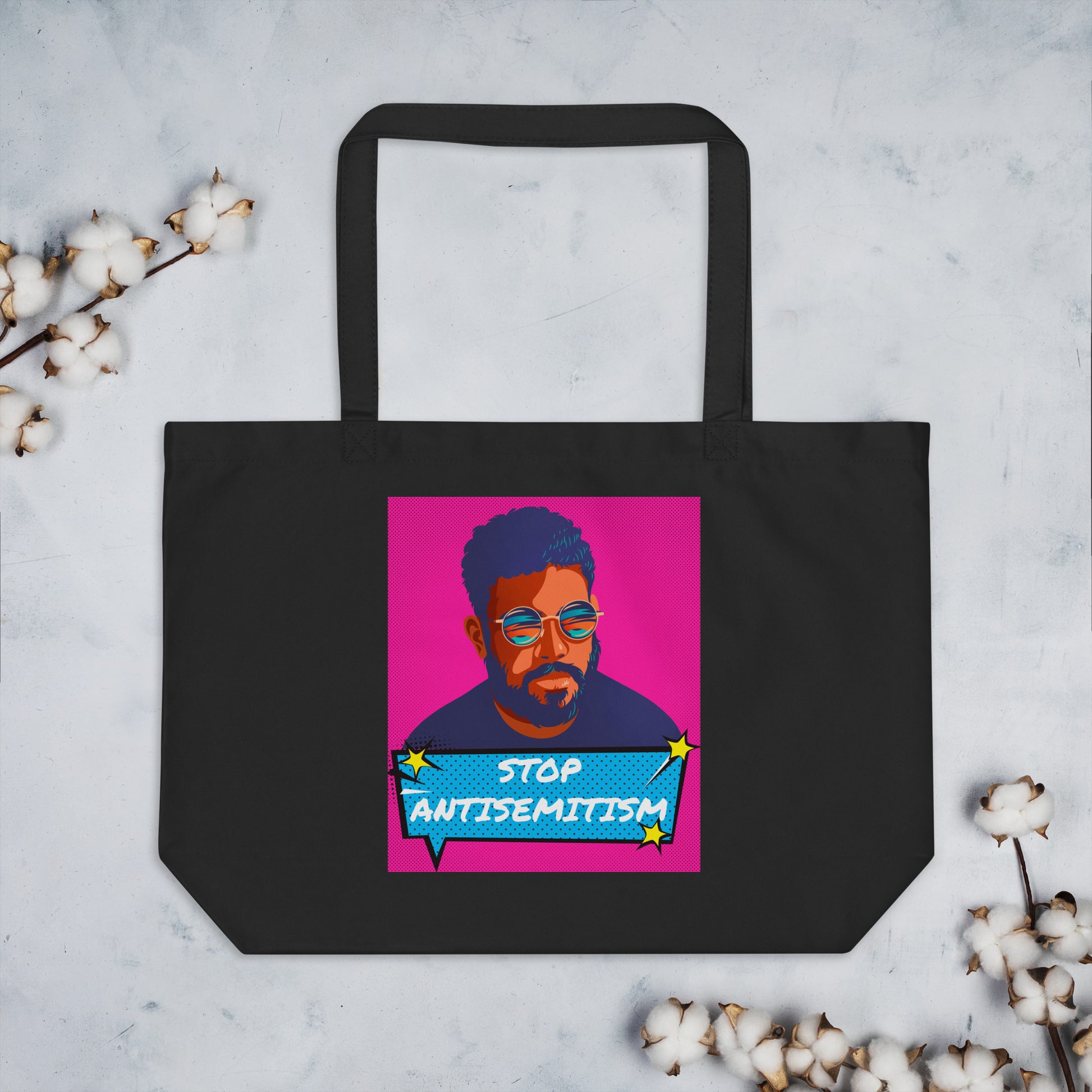 Pop Art Style | Antisemitism | Large Organic Tote Bag