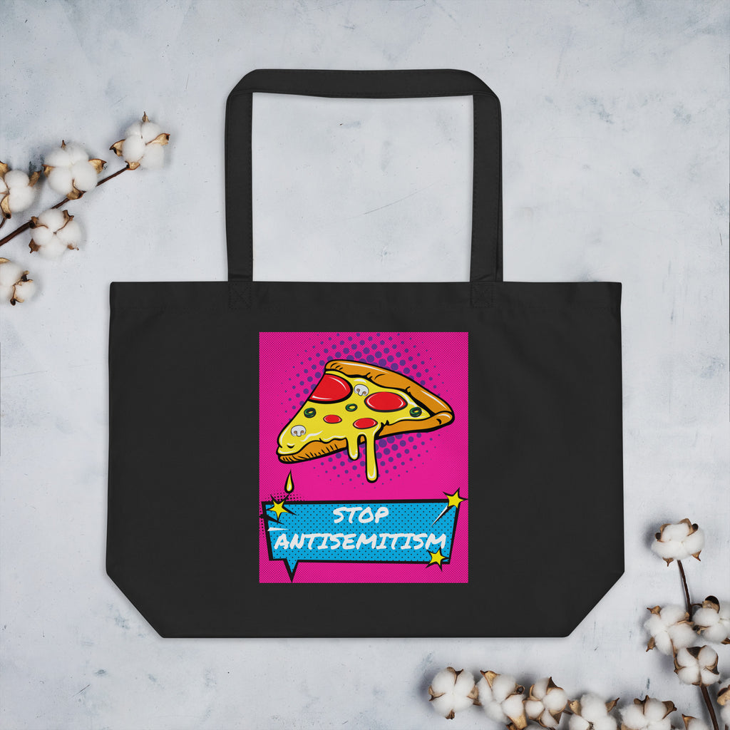 Pop Art Style | Antisemitism | Large Organic Tote Bag Jouparty