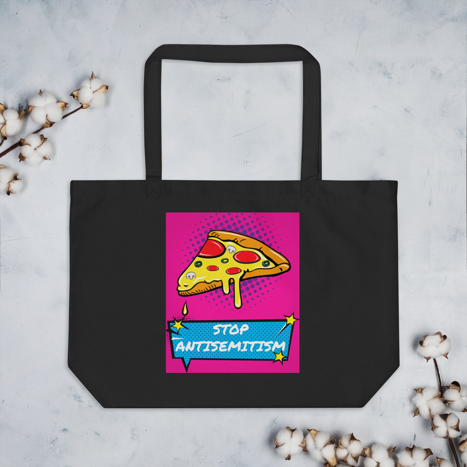 Pop Art Style | Antisemitism | Large Organic Tote Bag Jouparty
