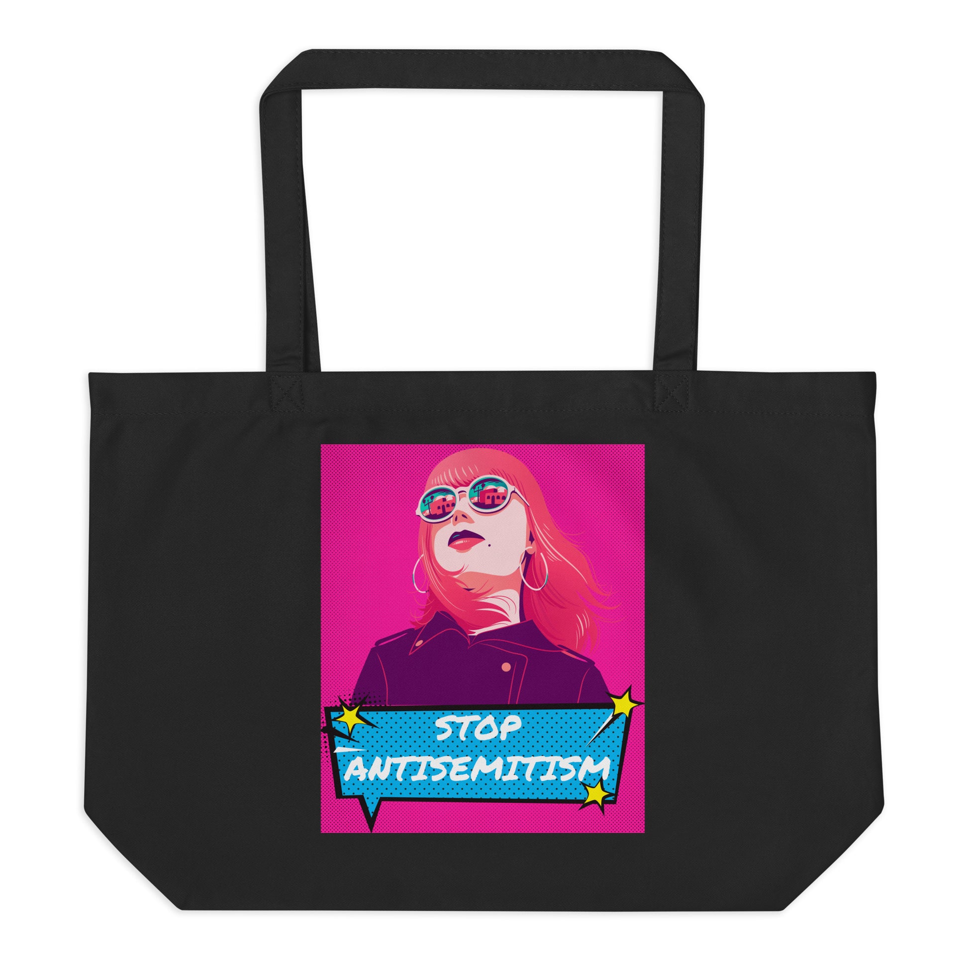 Pop Art Style | Antisemitism | Large Organic Tote Bag Jouparty